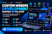 do custom website development as front end or full stack web developer