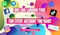 create your bio link landing page