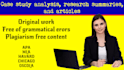 do case study analysis, research summaries, and articles