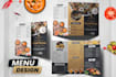 design professional restaurant and food menu design