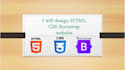 convert figma design to HTML, CSS and bootstrap
