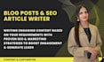 be your blog posts and SEO article writer