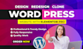 be your elementor pro expert for design, redesign,wordpress website