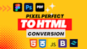 convert figma to html psd to html pdf to html bootstrap responsive tailwind css
