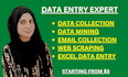 do data collection, data extraction and website scraping