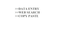 do web search, data entry, copy paste and form filling