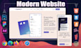 create modern responsive HTML landing page design
