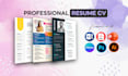 write and design a resume or professional and creative CV