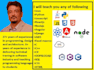 teach you java, python,javascript,reactjs,nodejs,angular,django,AWS,excel macros