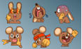 design simple cute 2d cartoon characters