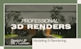 create a 3d architectural model and photorealistic render for your project