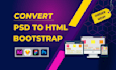 convert sketch to HTML PSD to HTML responsive with bootstrap