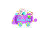 design awesome candy van logo with free source file
