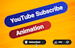 animate youtube subscribe button and like button