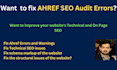 fix ahref seo issues of the website and optimize the website