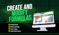 create or modify advanced excel formulas