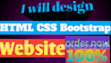 design to HTML CSS bootstrap