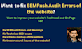 fix semrush errors and optimize the website