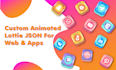 create web icon lottie animation in json, gif, and svg