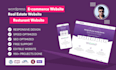 design modern realestate wordpress website, restaurant website,ecommerce website