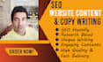 do SEO website content writing, articles, ghostwriting, or copyrighting