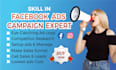 setup facebook ads campaign and manage fb ads campaign