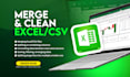 merge and clean excel or CSV files with data transformation