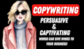 do persuasive ads, sales, website, captions, copywriting