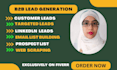 do targeted b2b lead generation, web scraping and email list