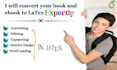 design your book interior in latex overleaf