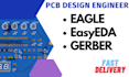 design pcb in eagle or easyeda pcb design software