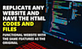 replicate any website and give you the files and html codes