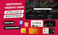 give website development in HTML, CSS, and bootstrap