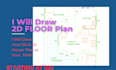 draw architectural 2d floor plan