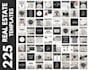 provide 225 real estate social media posts on canva