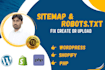 fix issues, generate and upload xml sitemap and robots file