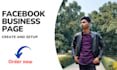 create and set up a fresh facebook business page