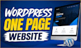 design wordpress landing page sales page or one page website