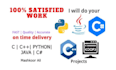 code in java c cpp csharp oop data structures and python programming projects