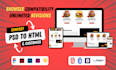 convert psd to html css, figma to html responsive website design