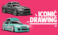 draw iconic drawing illustration of your car