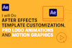 do after effects template customization, pro logo animations and motion graphics