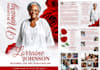 funeral program, obituary design, memorial card, and funeral flyer