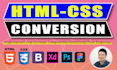 convert figma to HTML CSS bootstrap in responsive design
