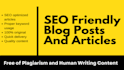 write pro SEO articles and blog posts