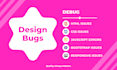 fix any HTML CSS javascript errors or design issues