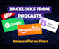 create backlinks from amazon, apple, spotify, and other podcasts