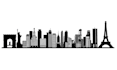 draw city silhouette  city skyline landscape silhouette