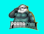 design creative killer panda mascot  logo with satisfaction guaranteed