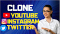 create live streaming websites youtube instagram twitter clone